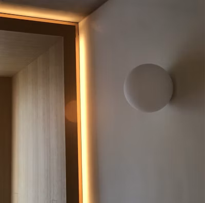 Minimalist interior design with soft natural light.